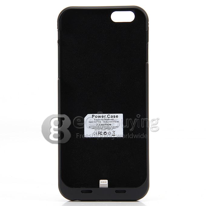 3800mAh For iPhone 6 External Battery Backup Charging Case Cover 4.7 inches - Black