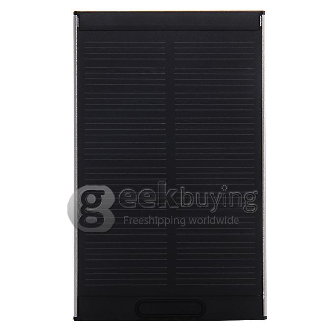 5000mAh 5V/2A Solar Charger Panel Power Bank External Battery for Cell Phone Mobile Device - Siver