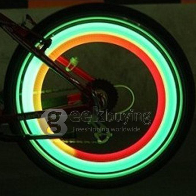 S-Shape Bicycle Steel Wire Light Wiilow Leaf Shaped Frog Lamp - RGB