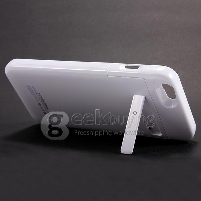 4800mAh External Power Bank Case Backup Battery Charger for iPhone 6 Plus - White