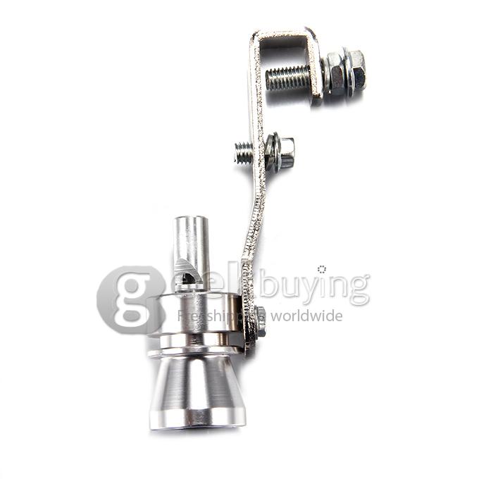 Exhaust Muffler Pipe Whistle Car Turbo Sound Whistling Turbocharger - Silver (Size M)