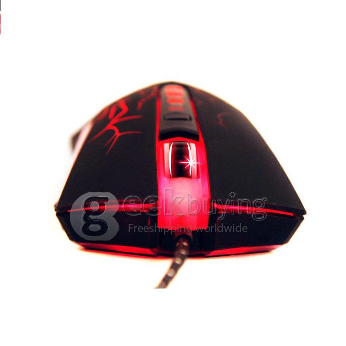 WFIRST X900-M Tarrasque Glare 3600DPI Wired USB Optical Gaming Mouse with 4-Color Breathing Light for DOTA PC