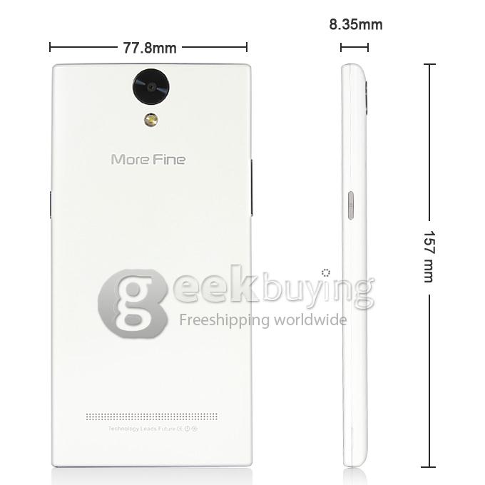 More Fine U5 MTK6582M Quad Core 5.5 Inch Tablet PC Android 4.4 OS IPS 1GB/4GB 3G GPS BT - White