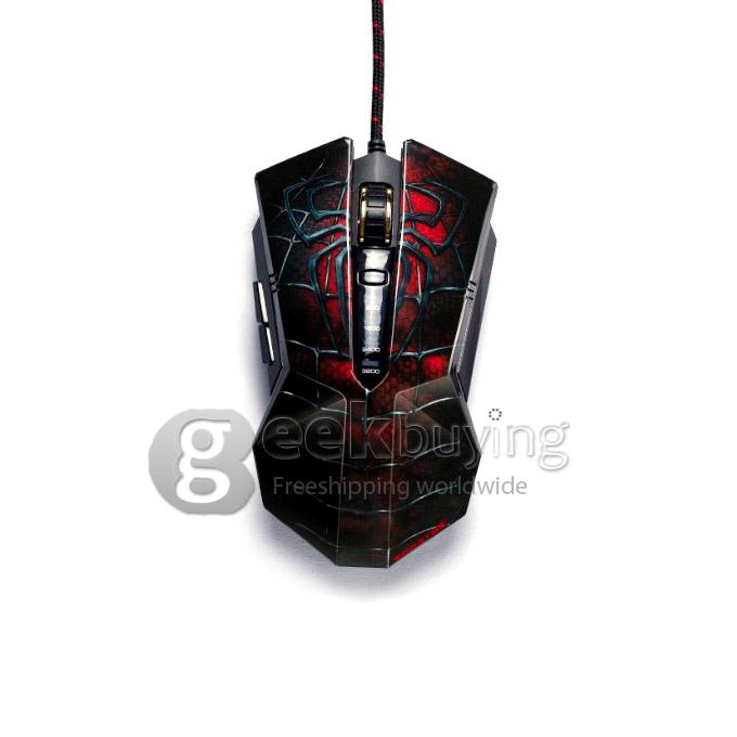 WFIRST Spider King X6-M 3200DPI Wired USB 6D Optical Gaming Mouse DPI Changeable for DOTA LOL