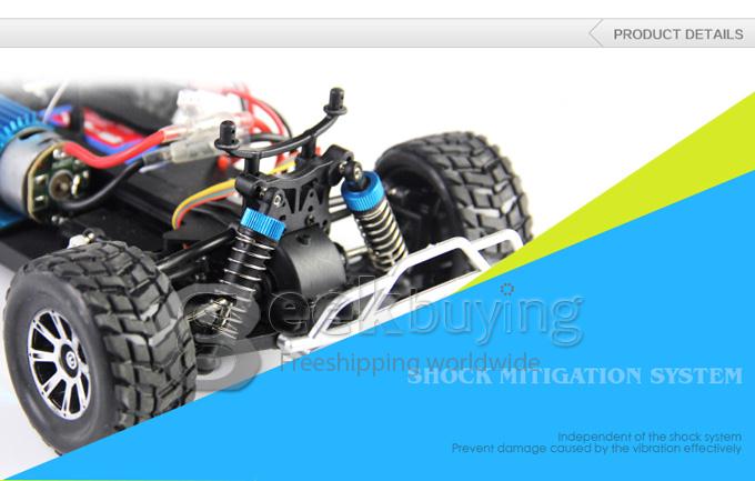 Wltoys A969 1:18 Scale 2.4GHz 4WD High Speed Electric Remote Control Car Short Course Stunt Off-road RC Truck - Green