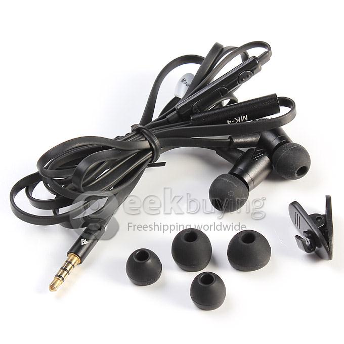 VYKON MK-4 3.5mm In-ear Earphone Headphone with Microphone for Samsung Galaxy Note4 S5 i9500 iPhone - Black