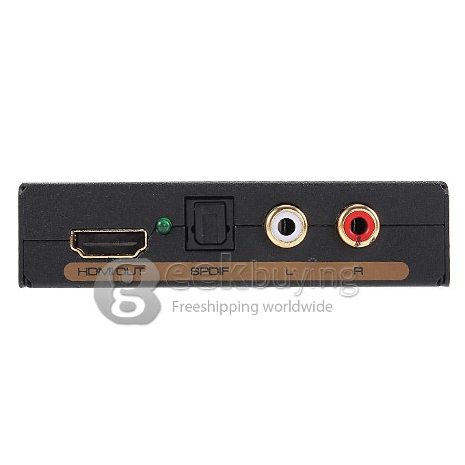 Full HD 1080P HDMI Input to HDMI SPDIF R/L Audio Decoder Output Converter Box Adapter Support 5.1/7.1 with Audio EDID
