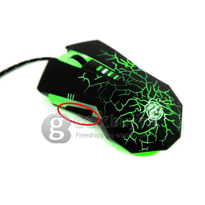 WFIRST X900-M Tarrasque Glare 3600DPI Wired USB Optical Gaming Mouse with 4-Color Breathing Light for DOTA PC