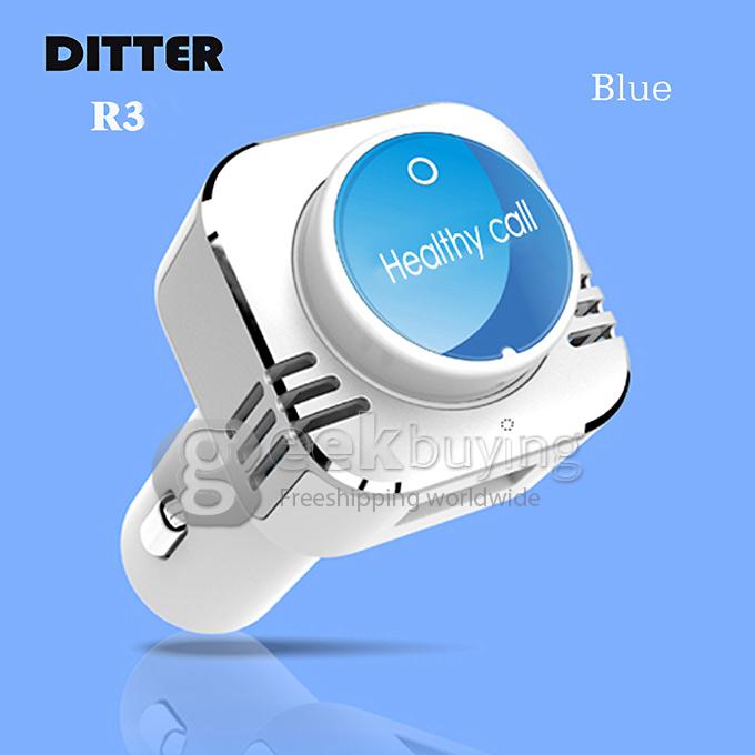 Triple Function Bluetooth 4.0 Stereo Headset Car Oxygen Bar Air Purifier Car Charger - Blue