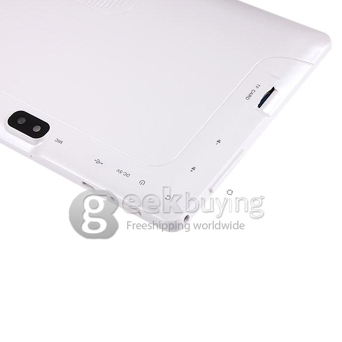 Q89 Allwinner A23 7 Inch Tablet PC Android 4.4 OS 4GB ROM Dual Cameras with Flash Big Horn - White