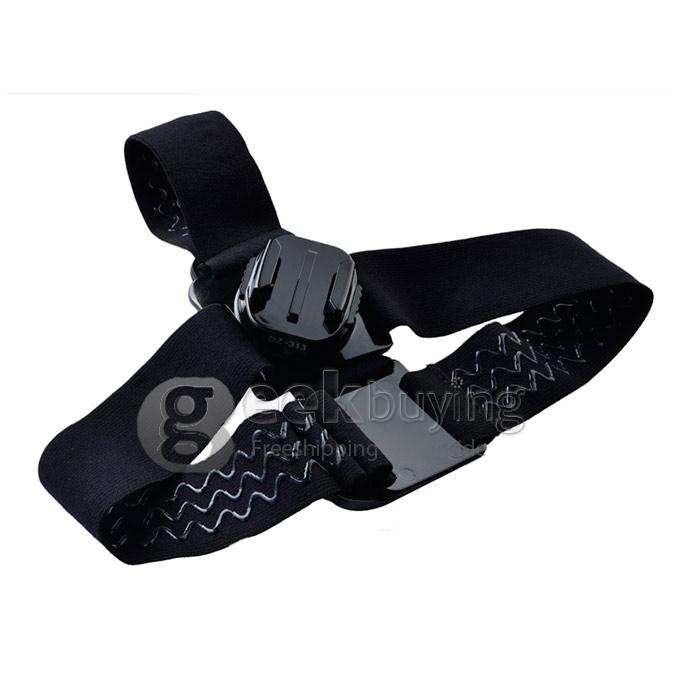 DZ-313 360 Degrees Turn Elastic Head Strap Adjustable Head Belt Mount for Gopro Hero 4/3/2/1 Tronsport