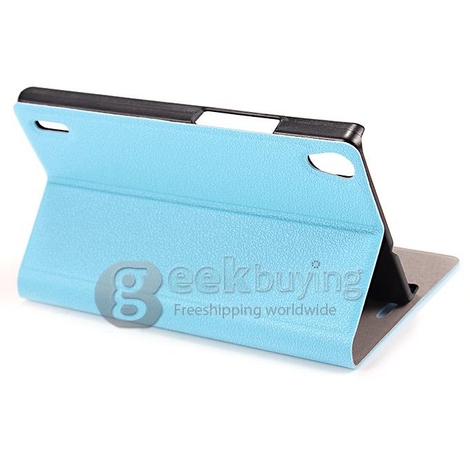 Brand New Protecive Cover Flip Stand Leather Case for HUAWEI Ascend P7 - Blue