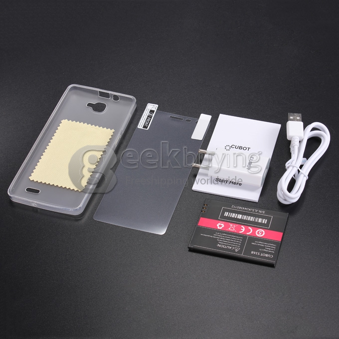 Cubot S168 MTK6582 Quad Core 1.3GHz Smartphone 5.0 inch Android 4.4 1GB RAM 8GB ROM WiFi GPS 3G QHD IPS - White