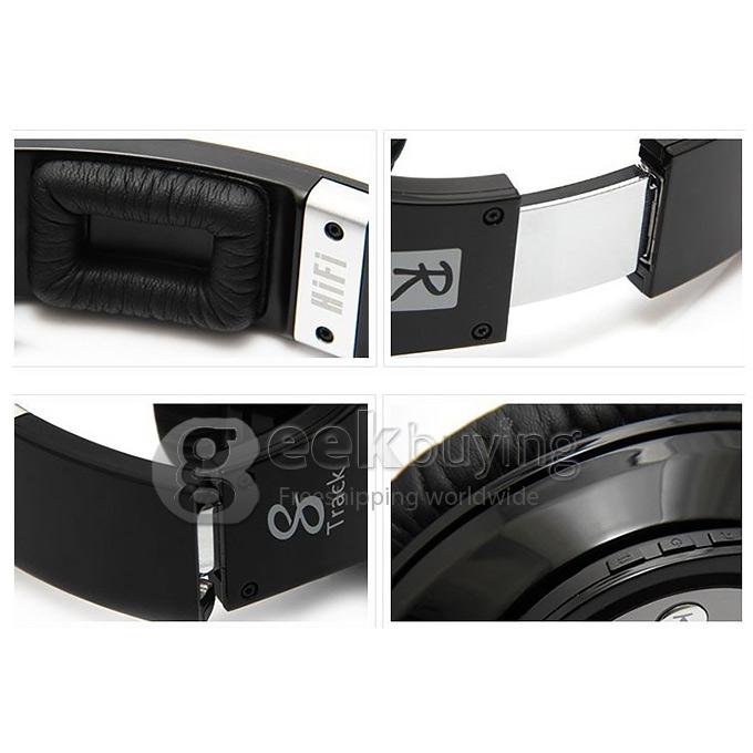 Bluedio R+ NFC Bluetooth 4.0 Wireless Headset 8-channel 8 HIFI Audio Speaker Units Headphone for Phone Tablet - White