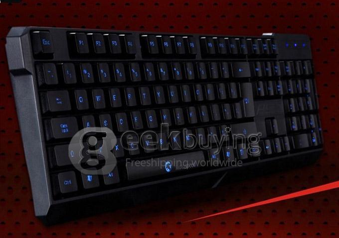 Motospeed K70 Waterproof USB 2.0 Wired 104-Key Gaming Keyboard with Backlight - Black