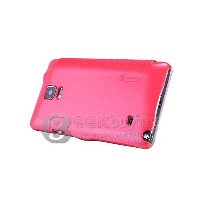 Nillkin Fresh Series Polycarbonate Flip Stand Leather Case for SAMSUNG Galaxy NOTE4/N9100 - Red