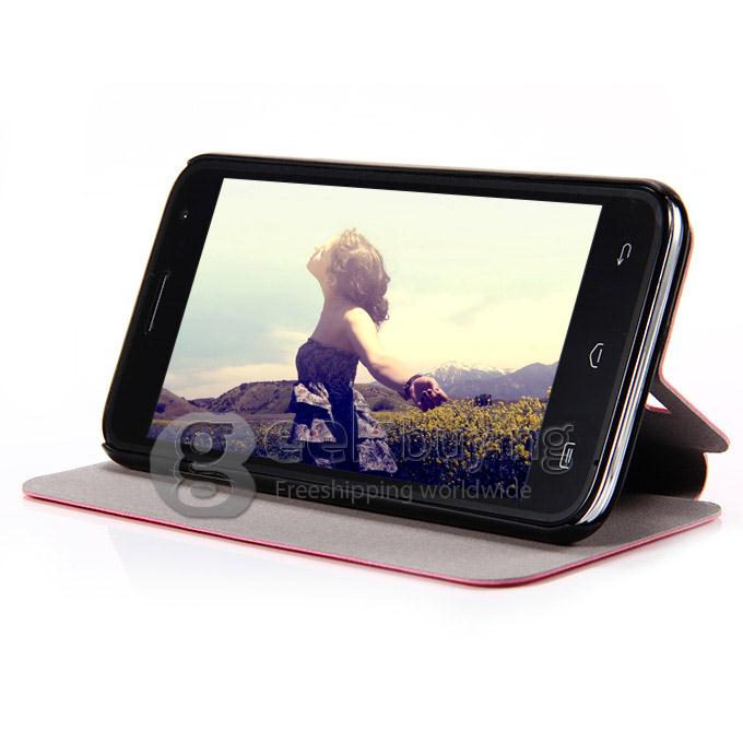 Brand New Protective Cover Flip Stand Leather Case for DOOGEE DG310 - Pink