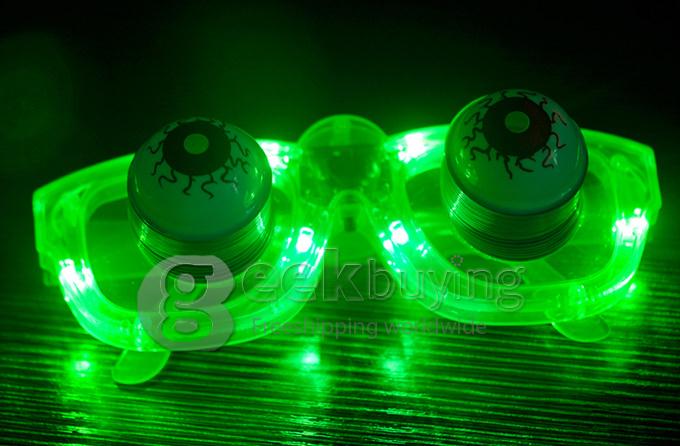 6-LED Flashing Bobble Eye Ball Glasses for Halloween (Color Assorted)