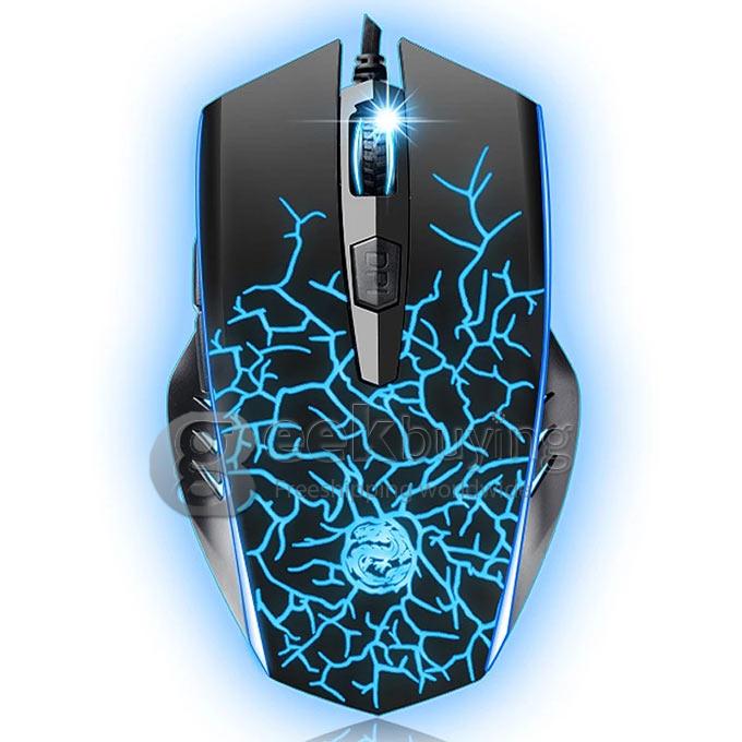 WFIRST Dragon X700-Z Wired USB Optical Gaming Mouse 2500DPI Changeable with Light Controler for DOTA