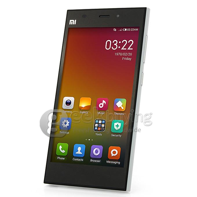 Xiaomi Mi3 5.0Inch FHD Snapdragon MSM8274AB Smartphone MIUI V5 2GB+16GB 13.0MP+2.0MP 3G/GPS/OTG/NFC/Glove Mode IPS -White