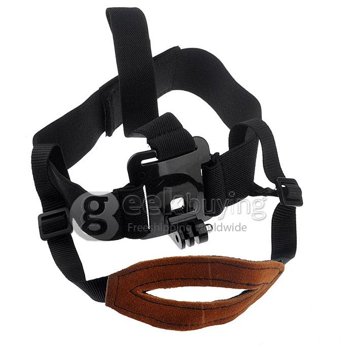High Quality Head Belt Bike Headset Mount for GoPro HD Hero 2 / 3 / 4 / Tronsport SJ Series - Black
