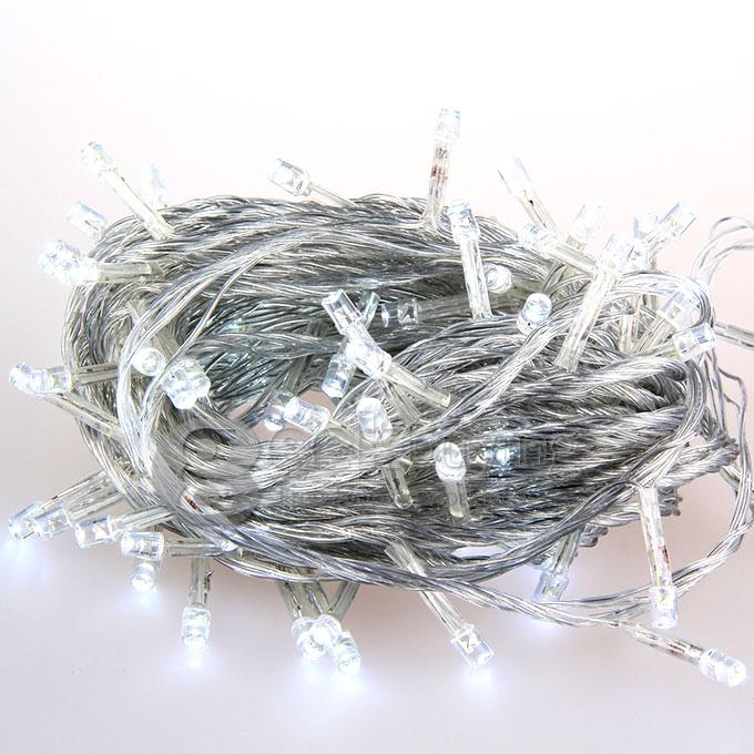 10M 100 LED 220V 8-Mode Fancy Ball Lights Decorative Christmas Party Festival Twinkle String Lamp Strip - White (EU Plug)