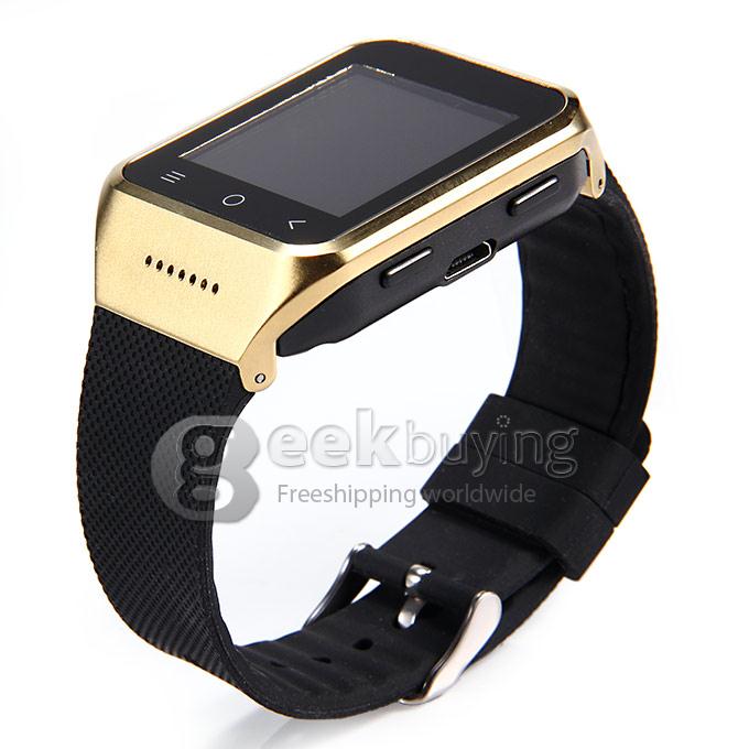 ZGPAX S8 1.54 Inch 240*240 Pixel Watch Phone MTK6572W Dual Core 1.2GHz Android 4.4 OS 512MB 4GB GPS 3G - Golden