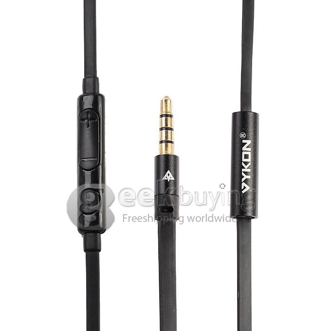 VYKON MK-4 3.5mm In-ear Earphone Headphone with Microphone for Samsung Galaxy Note4 S5 i9500 iPhone - Black