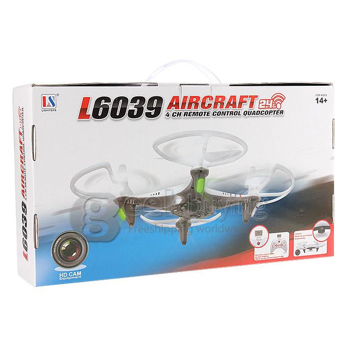 L6039 4-CH 2.4GHz LCD Remote Control Quadcopter RC UFO RTF with 0.5MP Camera 4GB Memory Card