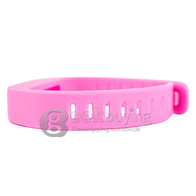LC Healthy Smart Sport Bluetooth 4.0 Wrist Band Bracelet Hand Ring with Screen Sleeping Fitness Running Ped - Pink