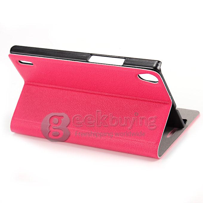 Brand New Protecive Cover Flip Stand Leather Case for HUAWEI Ascend P7 - Pink