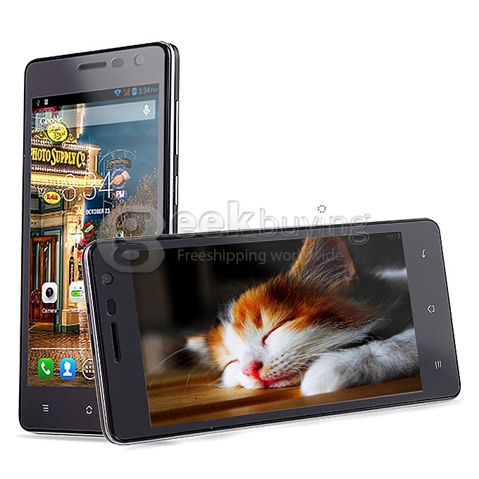 Cubot S168 MTK6582 Quad Core 1.3GHz Smartphone 5.0 inch Android 4.4 1GB RAM 8GB ROM WiFi GPS 3G QHD IPS - Black