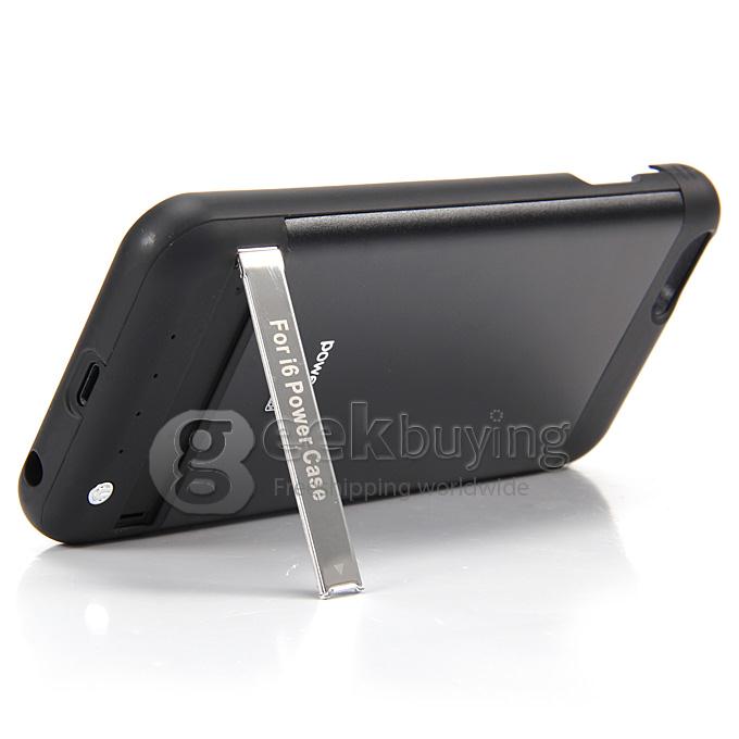 3800mAh For iPhone 6 External Battery Backup Charging Case Cover 4.7 inches - Black
