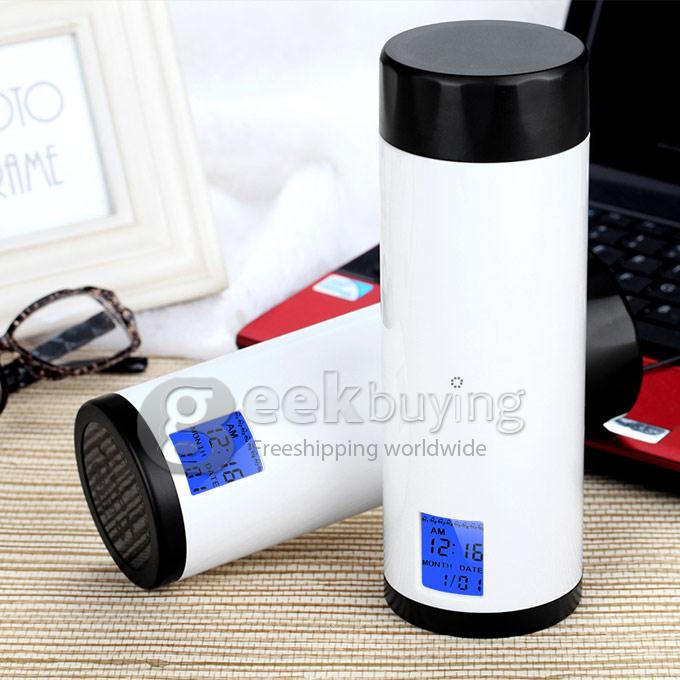 Vshow 8time 320ml Smart Water Cup Timed Reminder Intelligent Cup with LCD Screen - White