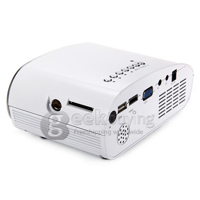 LZ-H60 High Definition 1080P 25W 60LM LCD Home LED Projector Support HDMI VGA USB - White