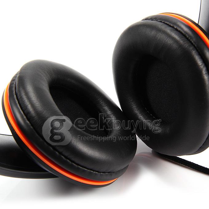 OVLENG X5 Over-Ear 3.5mm Powerful Bass Stereo Headphone Headset Earphone with Mic for PC - Orange