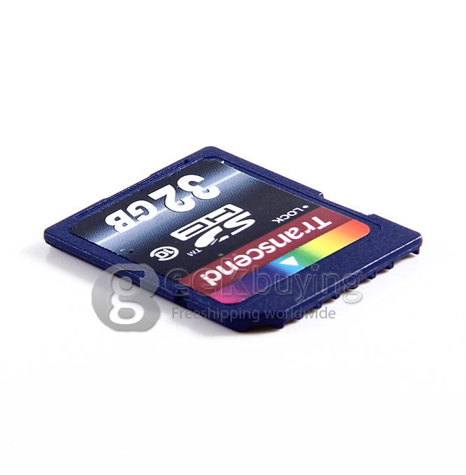 Transcend Class 10 32GB SDHC Secure Digital Memory Storage Card for Camera DVR GPS Video Recorder