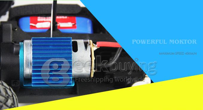 Wltoys A979 4WD High Speed RC Car 1:18 2.4Gh Electric Outdoor Fun Remote Control Toys with 2.4Ghz Transmitter - Blue