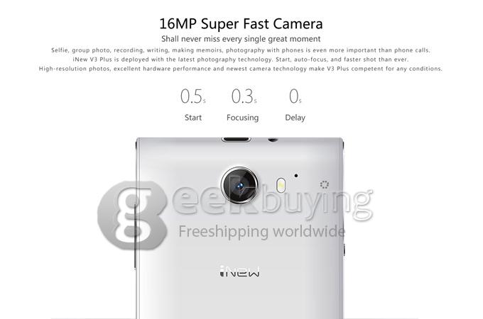 iNew V3 Plus 5.0 inch MTK6592 Octa Core 1.4GHz Smartphone Android 4.4 OS 2GB+16GB 13.0MP+5.0MP GPS OTG 3G - Black