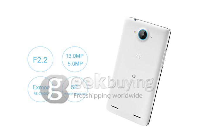 ZTE V5 5.0Inch OGS 1280*720 MSM8926 Quad Core 1.2GHz Smartphone Android 4.4 OS 1GB RAM 4GB ROM 13.0MP+5.0MP WCDMA GPS
