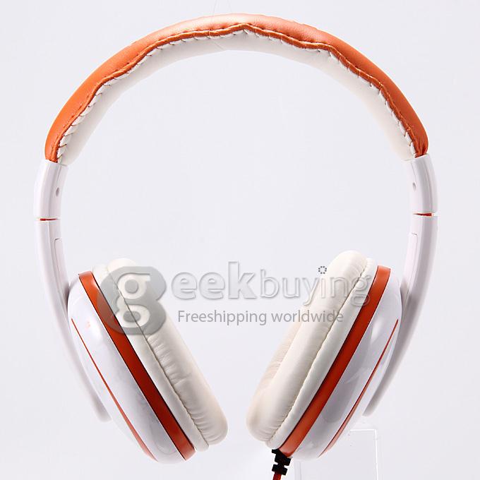 OVLENG A1 3.5mm Super Bass Stereo Headphone Headset with Mic for Phone Tablet PC iPod iPhone iPad - Orange