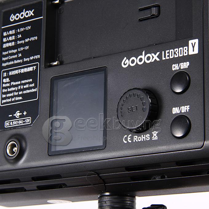 GODOX LED308Y 3300K LED Video Studio Light Photography Lighting with Remote Control for Canon Nikon DV Camcorder