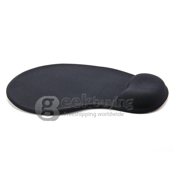 303 Ergonomically Comfort Wrist Rest Game Mouse Pad Mice Mat for Optical/Trackball Mouse - Black