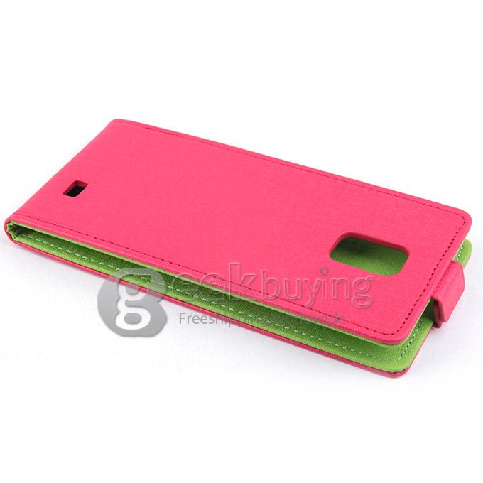 Protective PU Leather Hard Case Cover Shell for DOOGEE DG310 - Pink