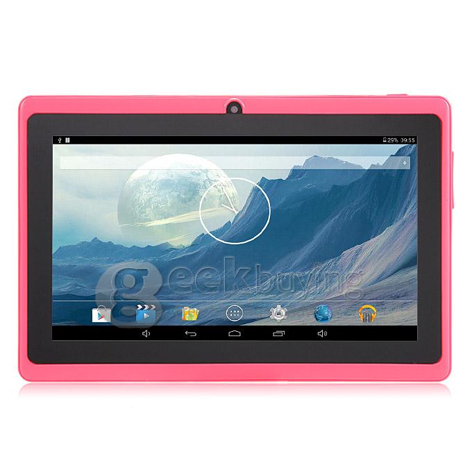 Q89 Allwinner A23 7 Inch Tablet PC Android 4.4 OS 4GB ROM Dual Cameras with Flash Big Horn - Pink
