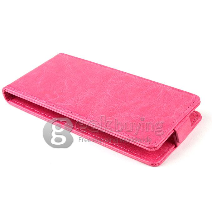 Protective PU Leather Hard Case Up & Down Filp Cover Shell for THL L969 - Rose