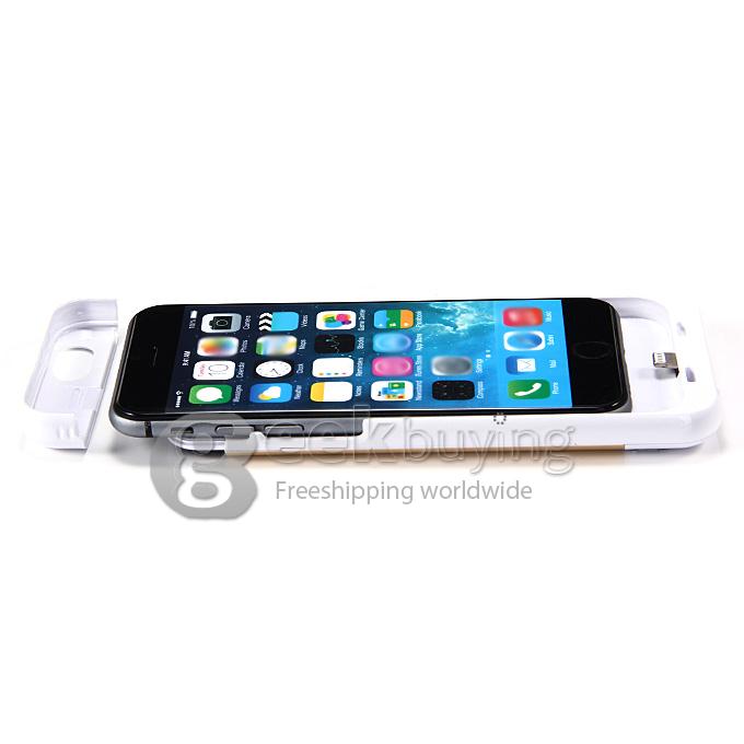 3800mAh External Battery Backup Charging Cover Power Case for iPhone 6 4.7 inch - White
