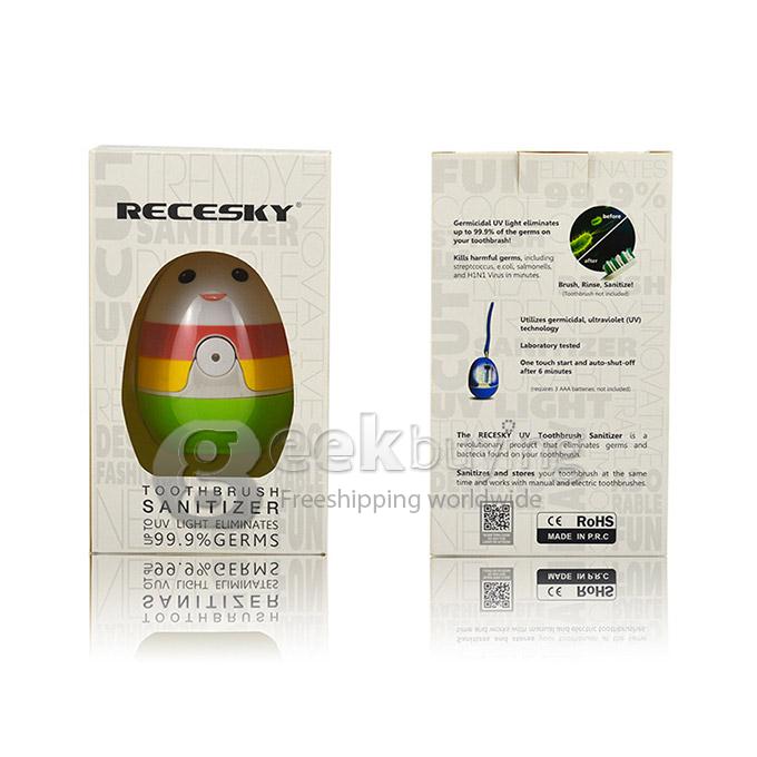 Recesky Creative Home Tumbler Portable UV Toothbrush Sanitizer Sterilizer Holder/Cleaner - Rainbow