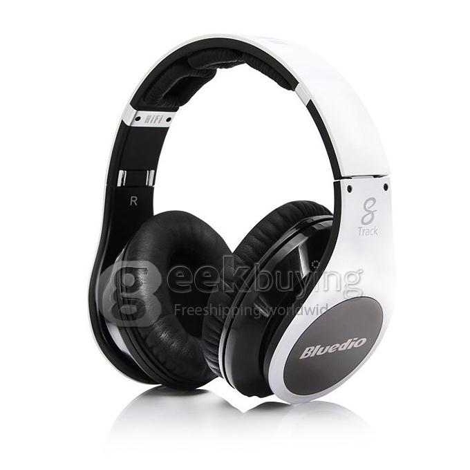 Bluedio R+ NFC Bluetooth 4.0 Wireless Headset 8-channel 8 HIFI Audio Speaker Units Headphone for Phone Tablet - White