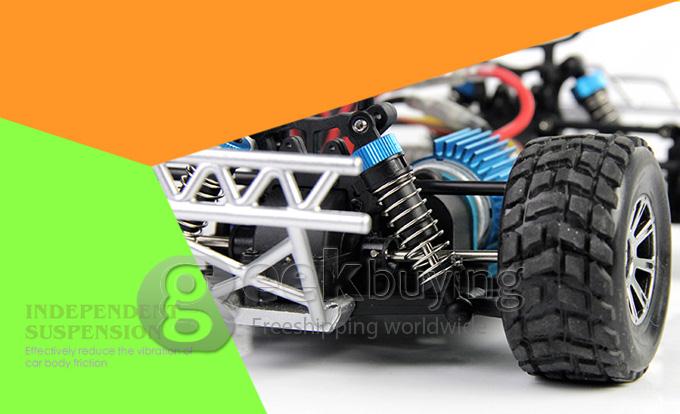 Wltoys A969 1:18 Scale 2.4GHz 4WD High Speed Electric Remote Control Car Short Course Stunt Off-road RC Truck - Gray